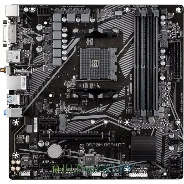 Материнская плата Gigabyte A520M DS3H AC (rev. 1.x)